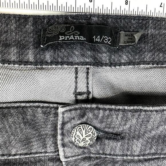 Prana Grey Snake Pattern Stretch Jeans Women’s 14 34 - Picture 3 of 12